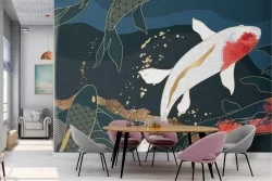 Carta da Parati illustrazione astratta orientale luxury