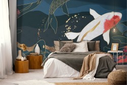 Animal Nature Luxury Oriental Zen Wallpaper