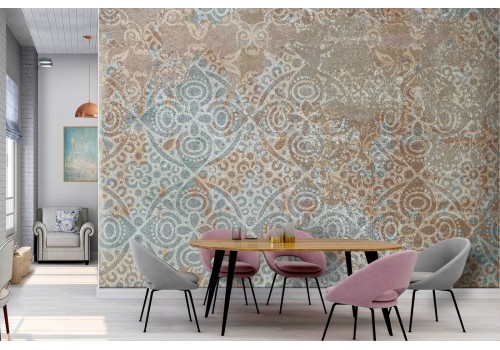 Geometric Vintage Cement Wallpaper 2