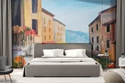 Carta da Parati Dipinti e Acquerelli Città