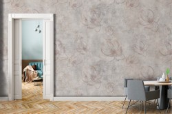 Carta da Parati fiori stilizzati natura raffinata vintage