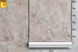 Refined vintage wallpaper with stylized nature flowers