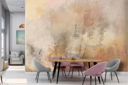 Refined orange color concrete wallpaper