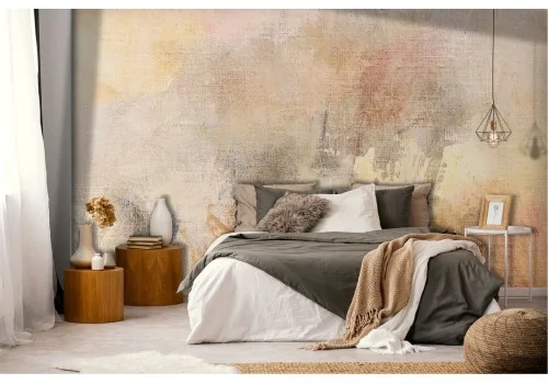 Refined orange color cement wallpaper