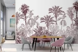 Tropical forest nature stylized wallpaper