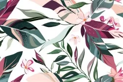 Wallpaper leaves nature modern design