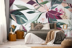 Carta da Parati Foglie Moderna Natura