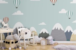 Wallpaper Landscapes Rockets airplanes hot air balloons