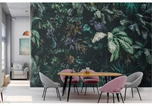 Carta da Parati foresta tropicale foglie natura paesaggio