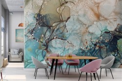 Blue modern abstract wallpaper decoration