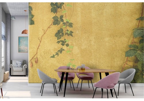 Cement Leaves Industrial Urban Wallpaper 2