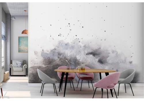 Modern abstract gray cloud wallpaper decoration 2