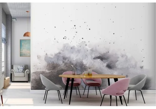 Modern abstract gray cloud wallpaper decoration 2