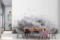 Modern abstract gray cloud wallpaper decoration