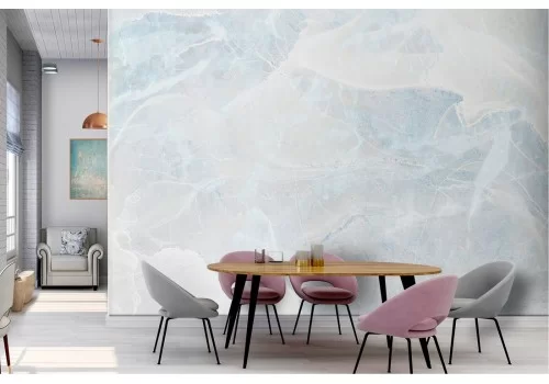 Carta da Parati superficie marmo bianco azzurro luxury