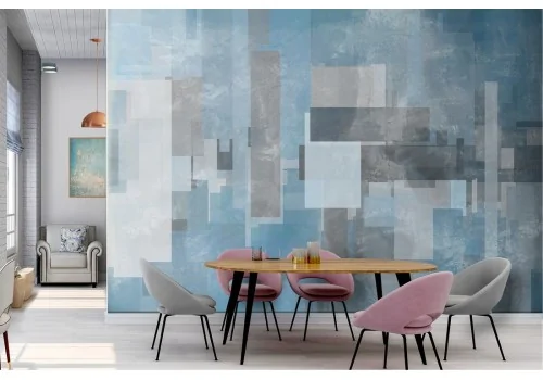 Concrete surface wallpaper with industrial geometry