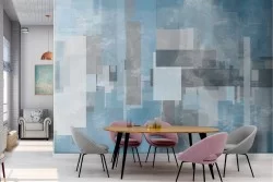 Carta da Parati superficie cemento con geometrie industrial