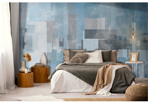 Concrete surface wallpaper with industrial geometry 2