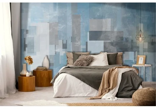 Concrete surface wallpaper with industrial geometry 2