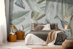 Carta da Parati Foglie Moderna Natura