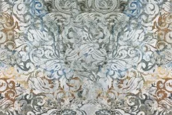 Vintage flower wallpaper plaster surface