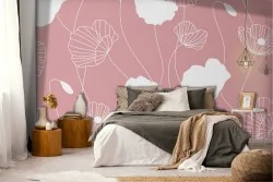 Carta da Parati Fiori Moderna Natura Stilizzata