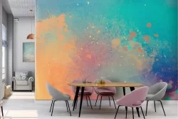 Modern abstract colored cement surface wallpaper