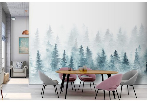 Wallpaper trees nature watercolor forest 2