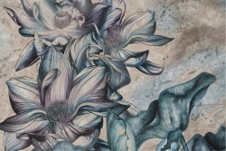 Vintage design nature flowers wallpaper