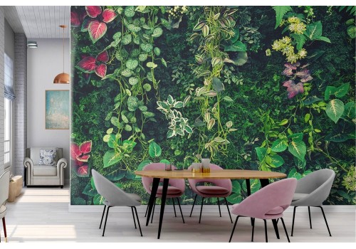 Carta da Parati foglie tropicali verdi foresta natura