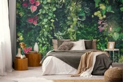 Carta da Parati Foreste e Alberi Tropicale Foglie