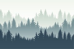 Carta da Parati alberi foresta stilizzati moderna