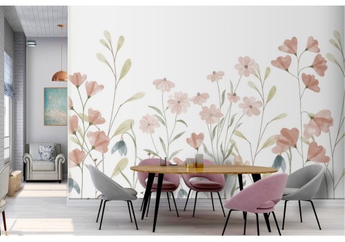 Stylized Nature Flowers Wallpaper 2