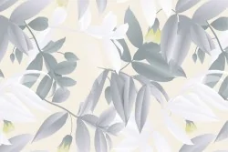 Wallpaper stylized leaves nature vintage design