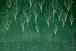 Wallpaper stylized leaves nature modern design
