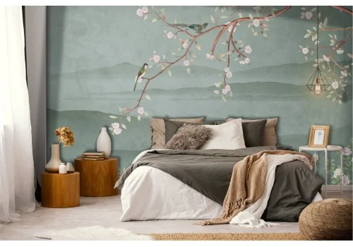 Wallpaper tree pink flowers nature minimal vintage 2