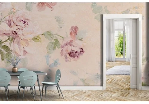 Vintage rose wallpaper nature painting 2