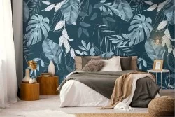 Modern Nature Leaves Wallpaper