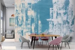 Carta da Parati superficie cemento colore azzurro bianco moderna industrial