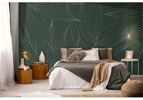 Wallpaper stylized leaves nature