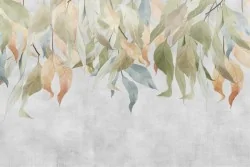 Wallpaper with nature leaves vintage refined design