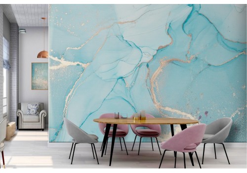 Luxury blue marble surface wallpaper 2