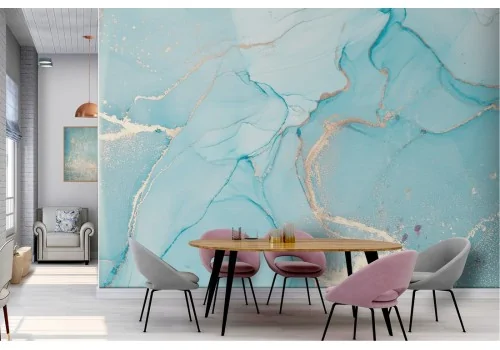 Luxury blue marble surface wallpaper 2