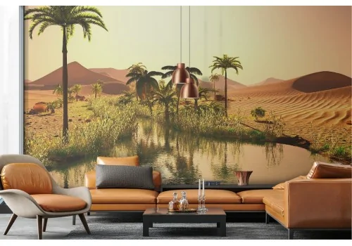 Wallpaper landscape oasis in the desert 2