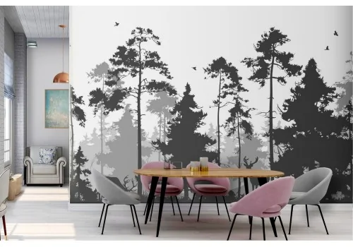 Modern Wallpaper Stylized Nature Trees 2