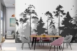 Stylized forest wallpaper nature landscape