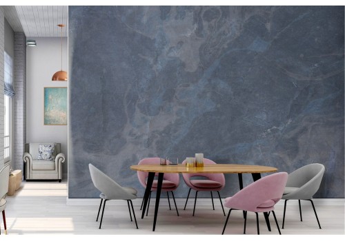 Industrial Blue Cement Wallpaper Surface