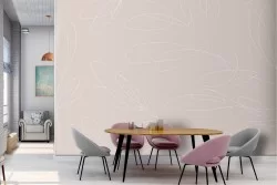Pink marble effect wallpaper surface