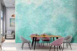 Turquoise colored cement surface wallpaper
