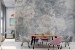 White roses vintage design wallpaper